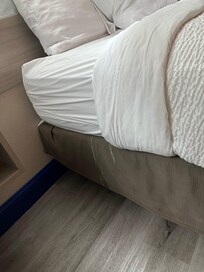 Stains (unknown) on bed skirt