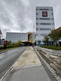 Hotel entrance.