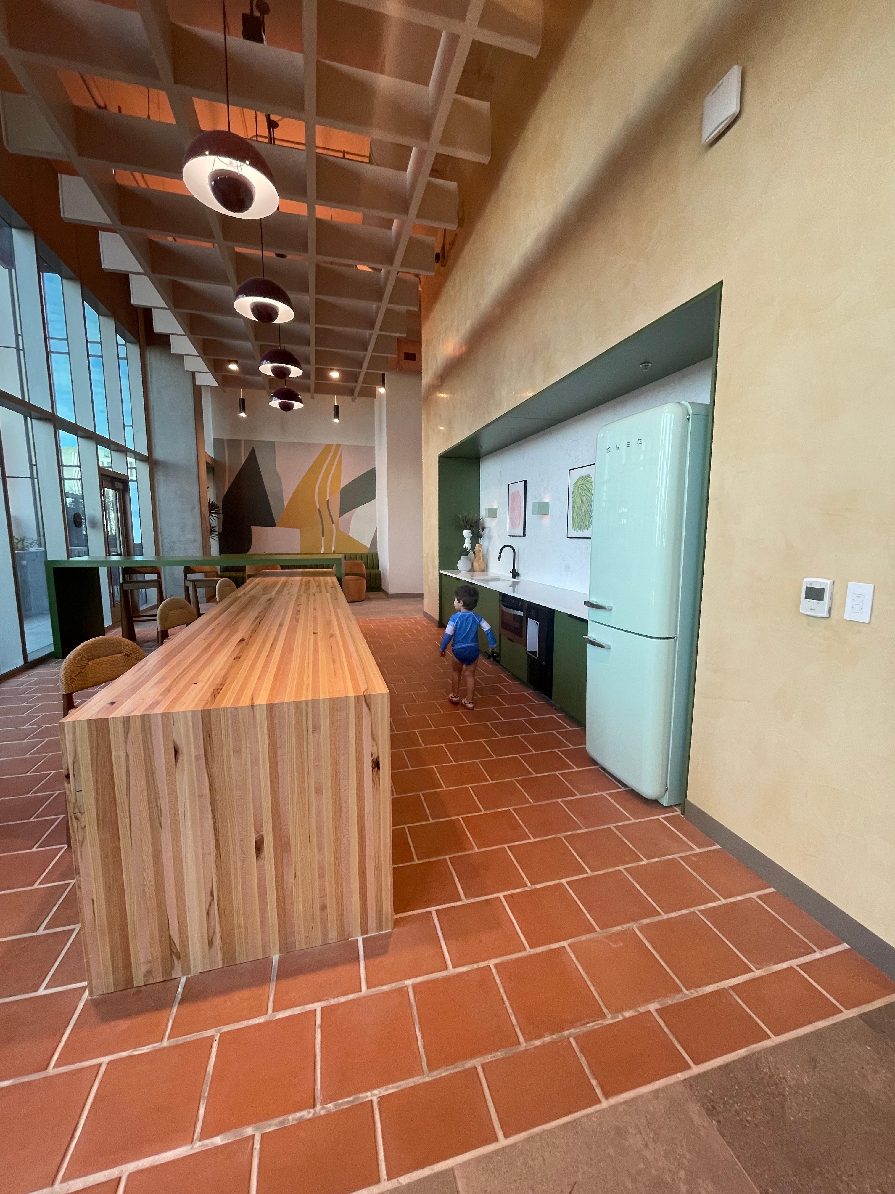 Hangout area by the rooftop pool. 