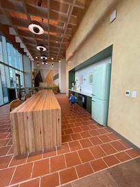 Hangout area by the rooftop pool.