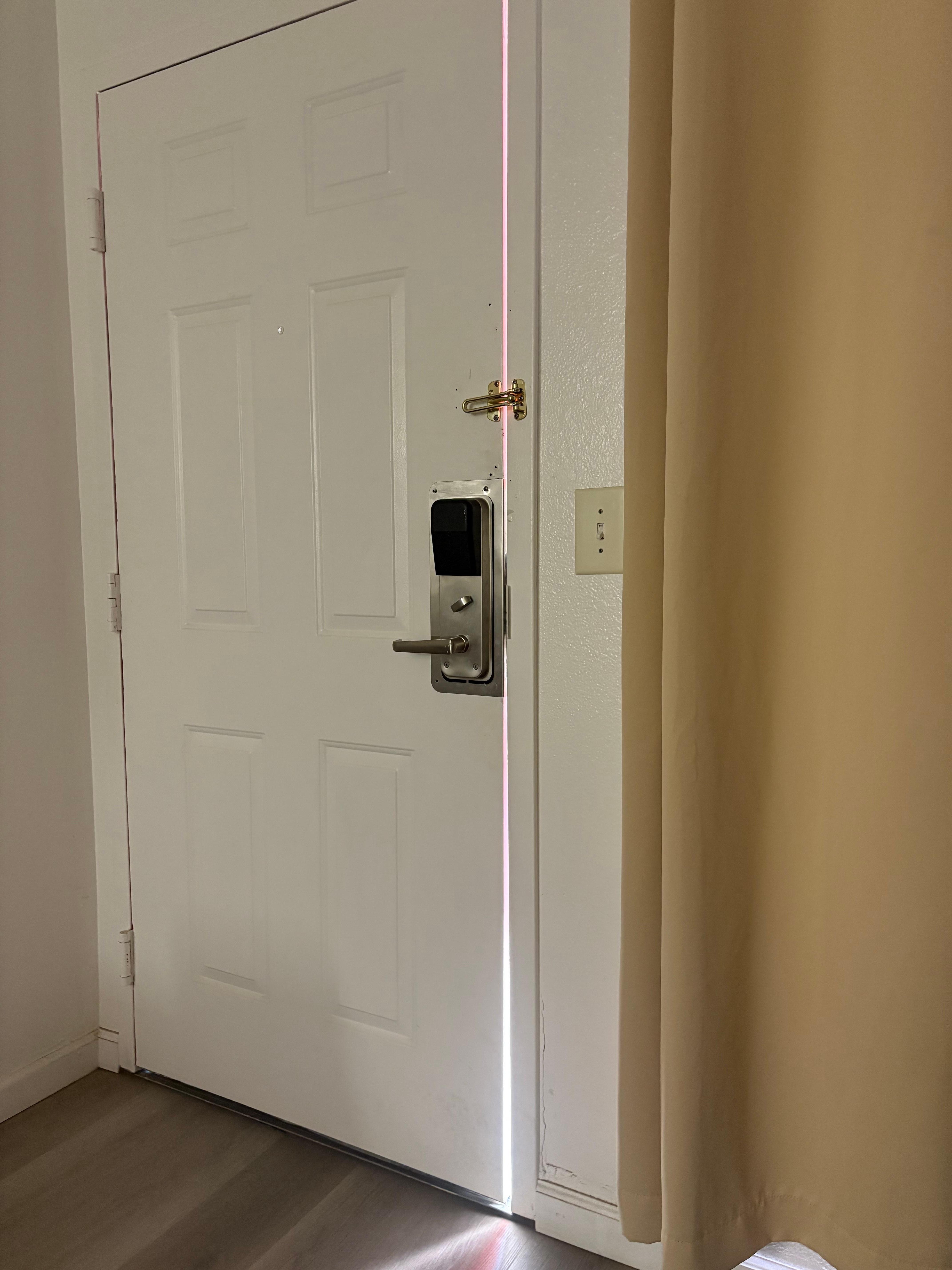Door looks open when closed 