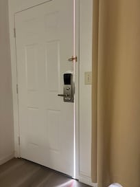 Door looks open when closed