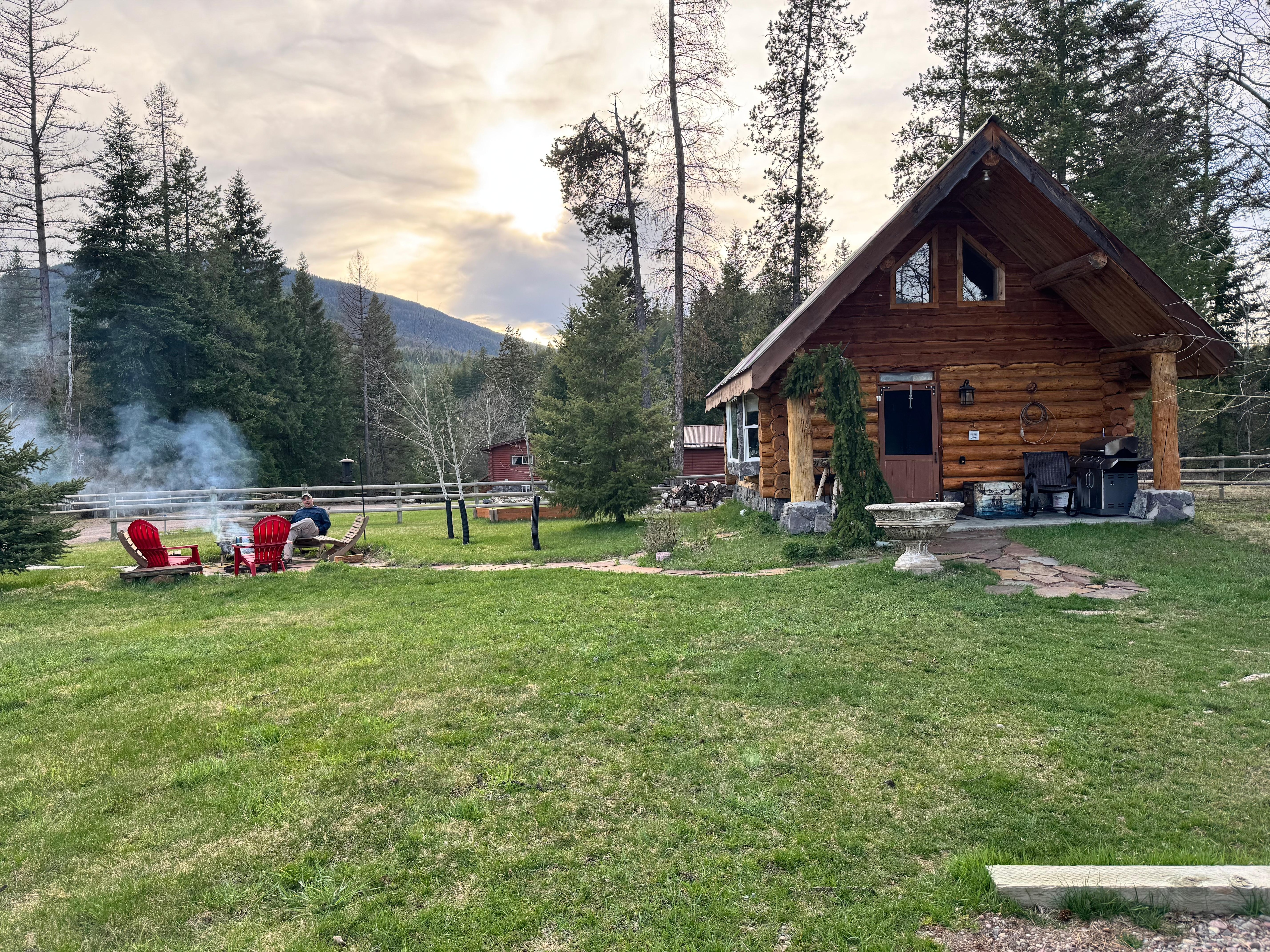 We enjoyed a fire on our final evening 