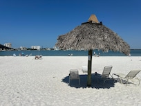 Private beach area