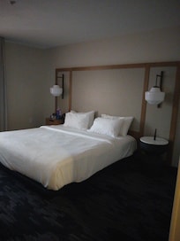 The king sized bed