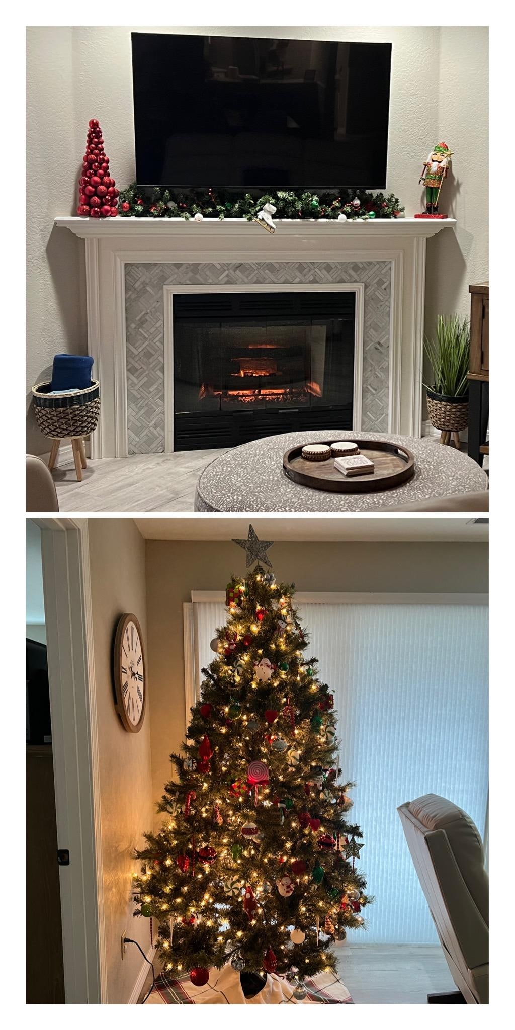 Especially loved the tree and Christmas decor!