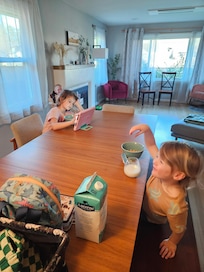 Breakfast at the table!