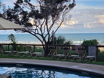 Pool area is beautiful.
