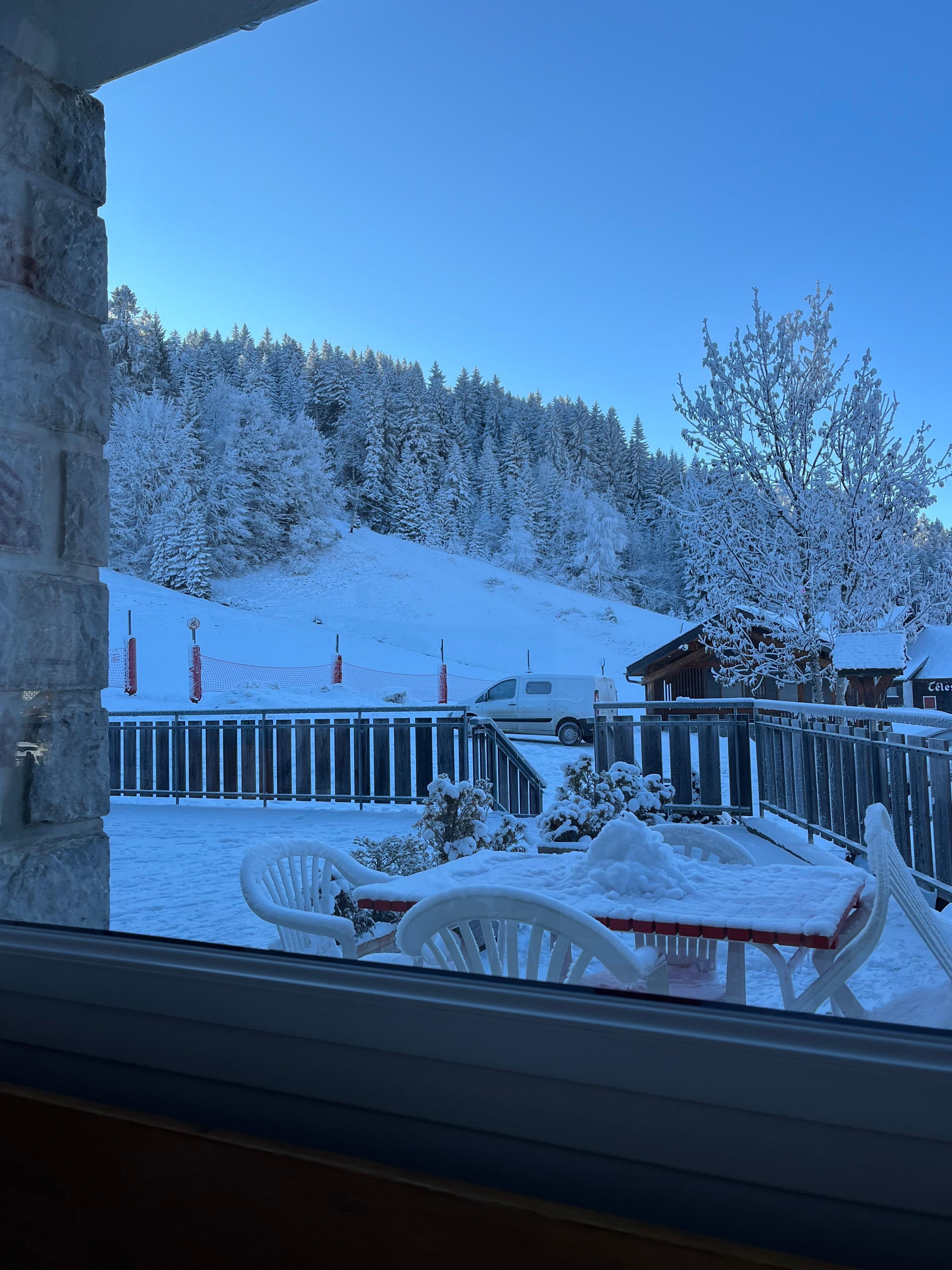 Vue depuis l appartement 👍❄️