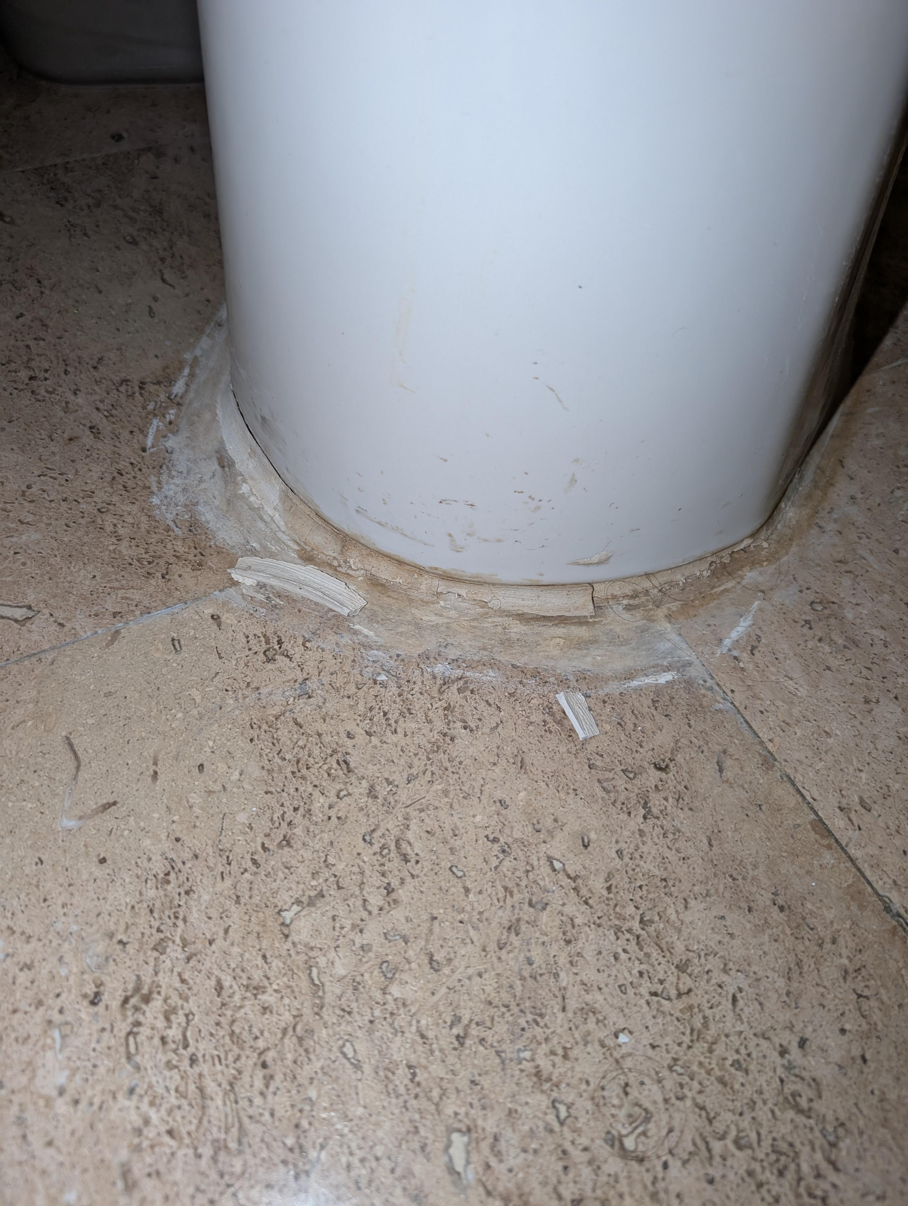 Around toilet, this could cut the feet