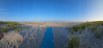 Panorama shot of Brigantine beach from 42nd street access