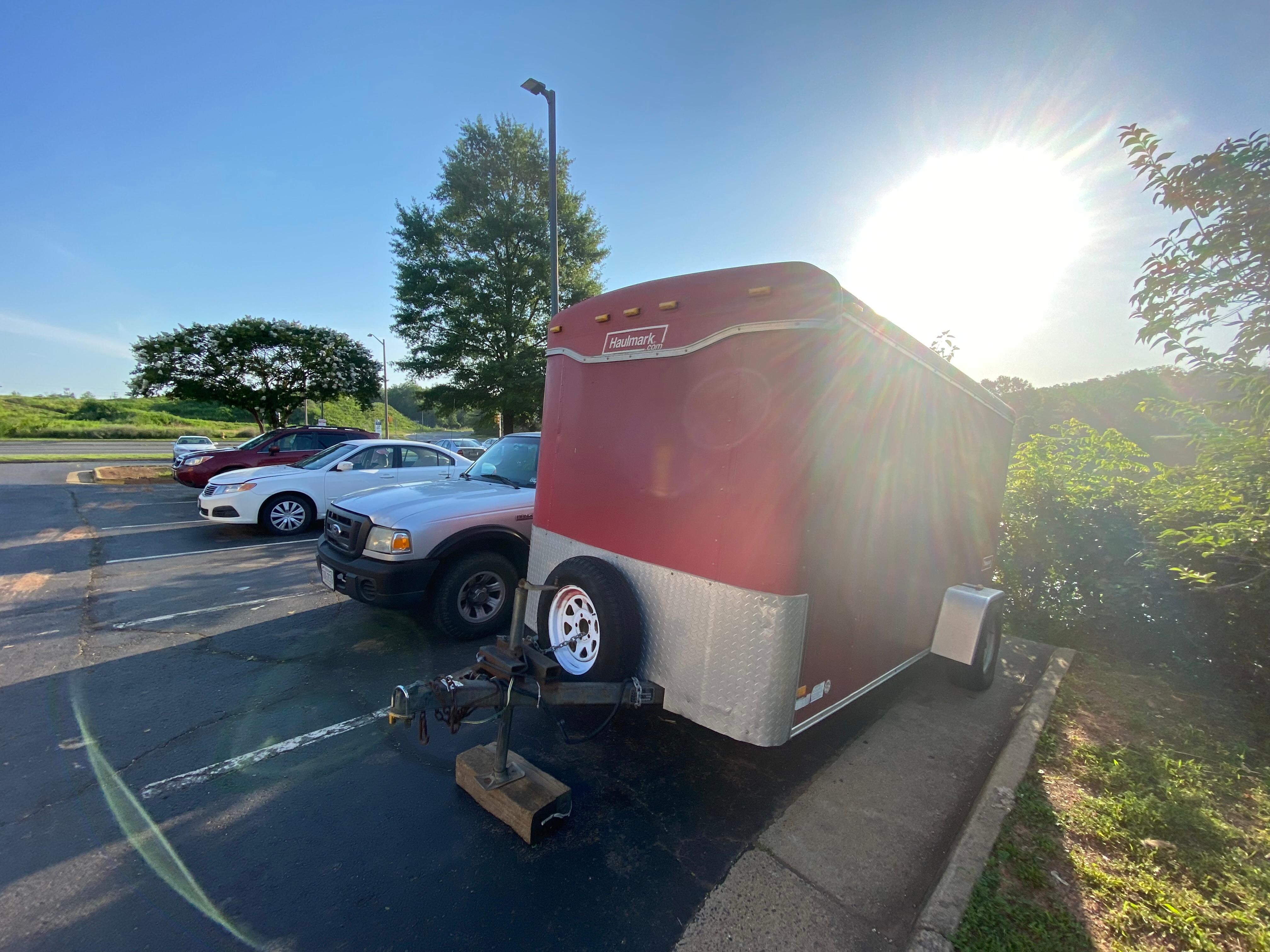 One of many vehicles taking up parking spots 