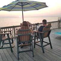 my boys chatting it up, loved deck time!