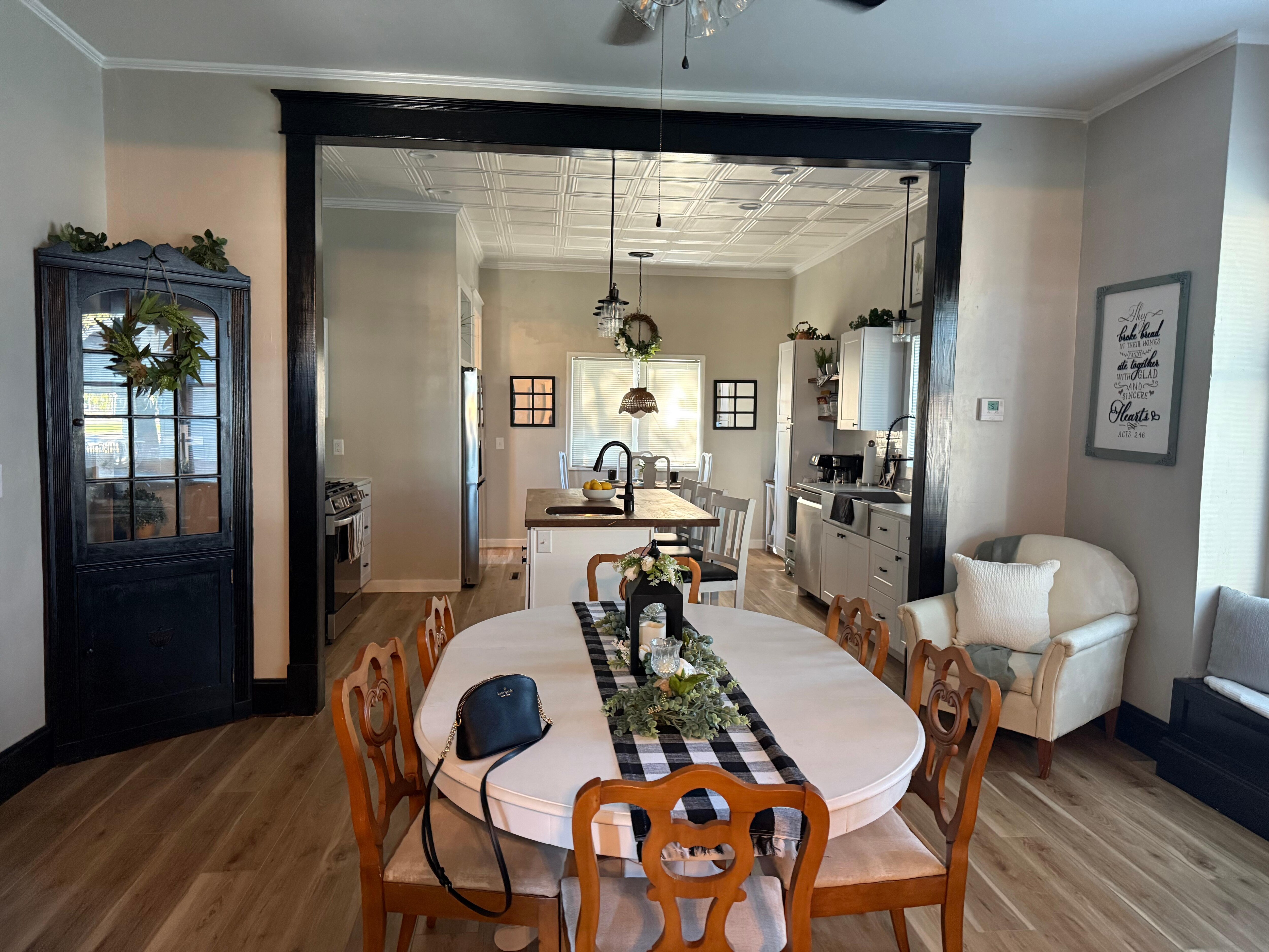 View as you walk into the home