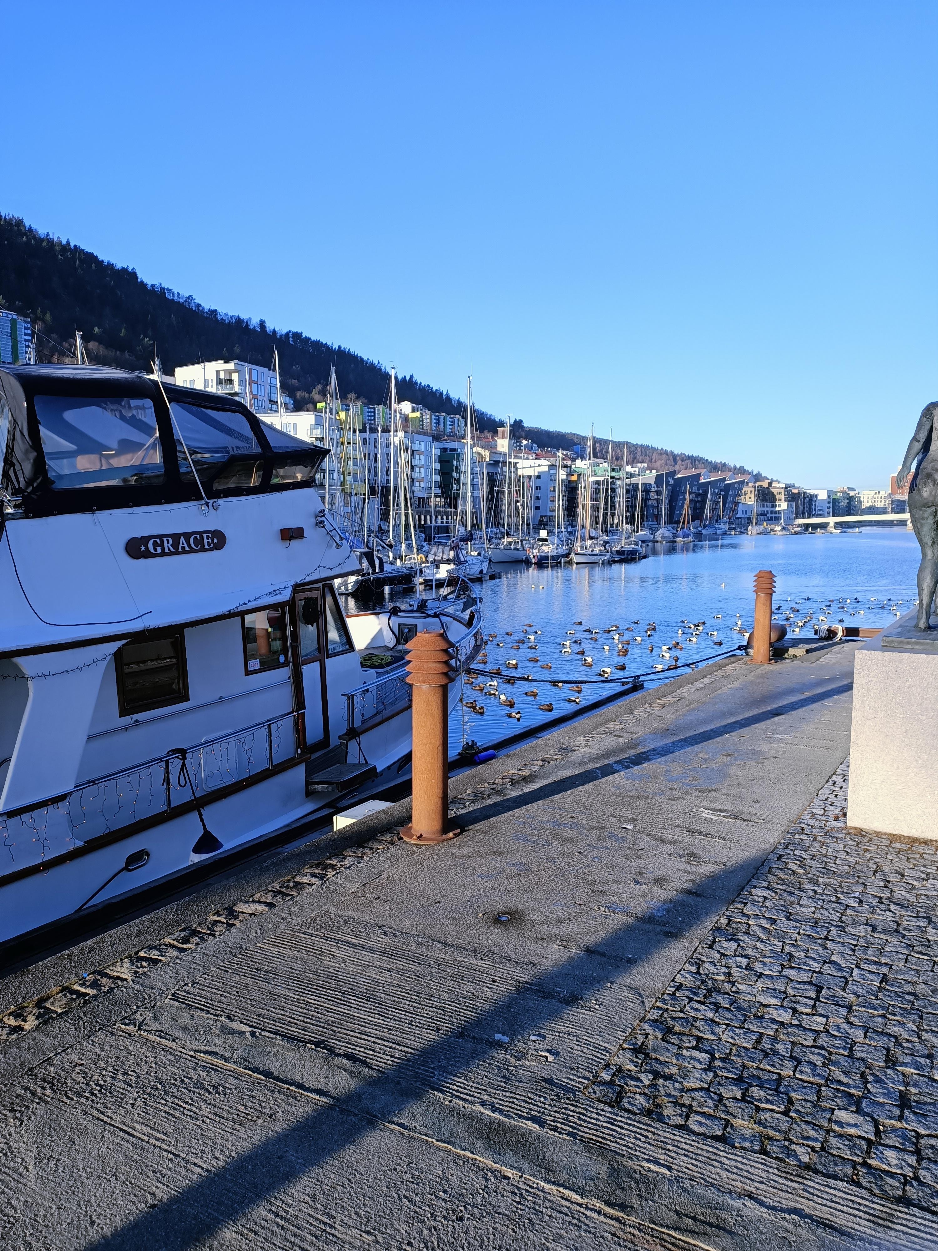 Right on the waterfront with lots of yachts to look at