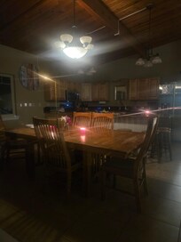 Outside deck looking inside @night