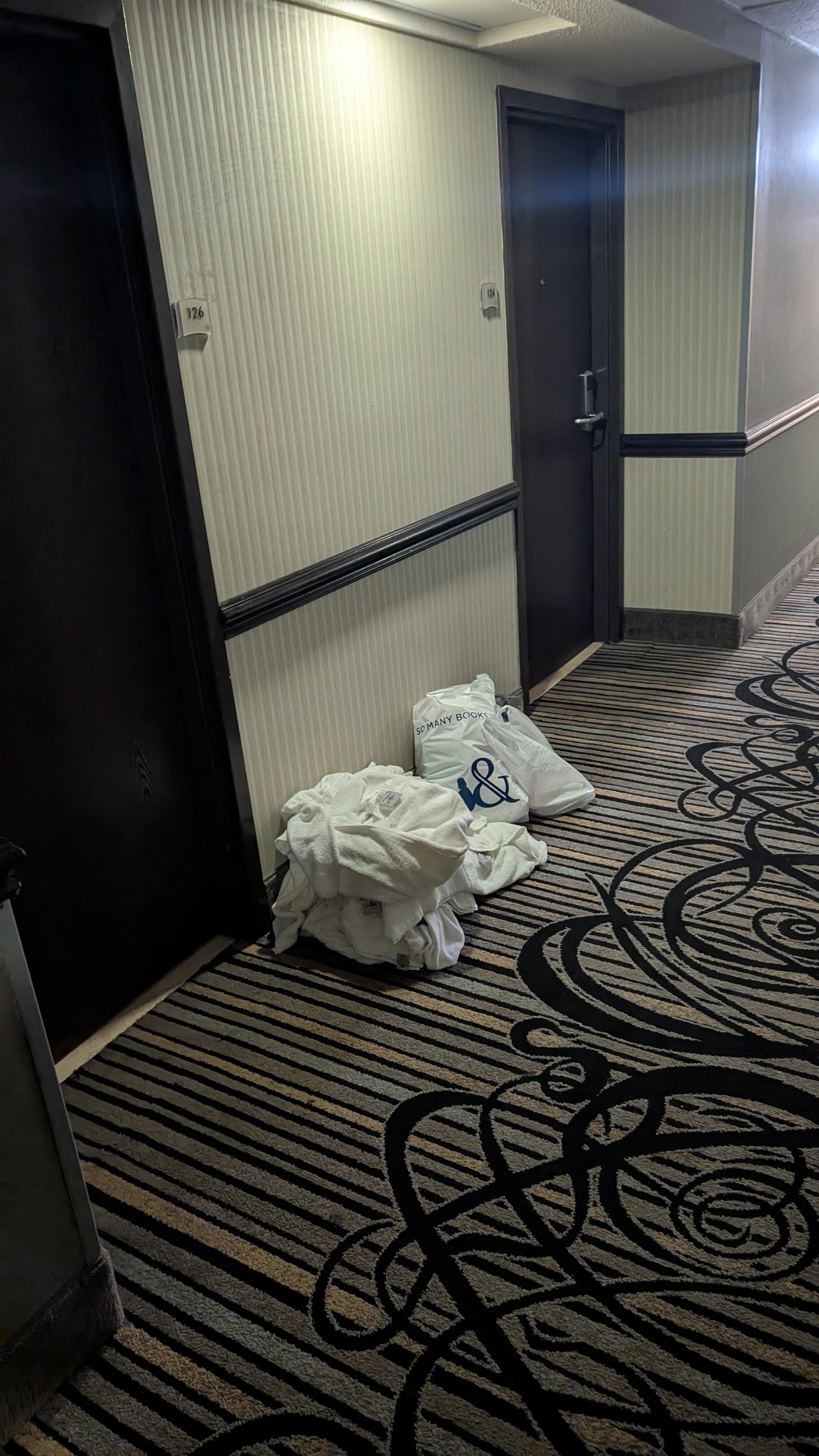 Trash left in the hallways