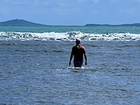 Hubby was in the ocean at least 3 times a day. No rip tide concerns here.