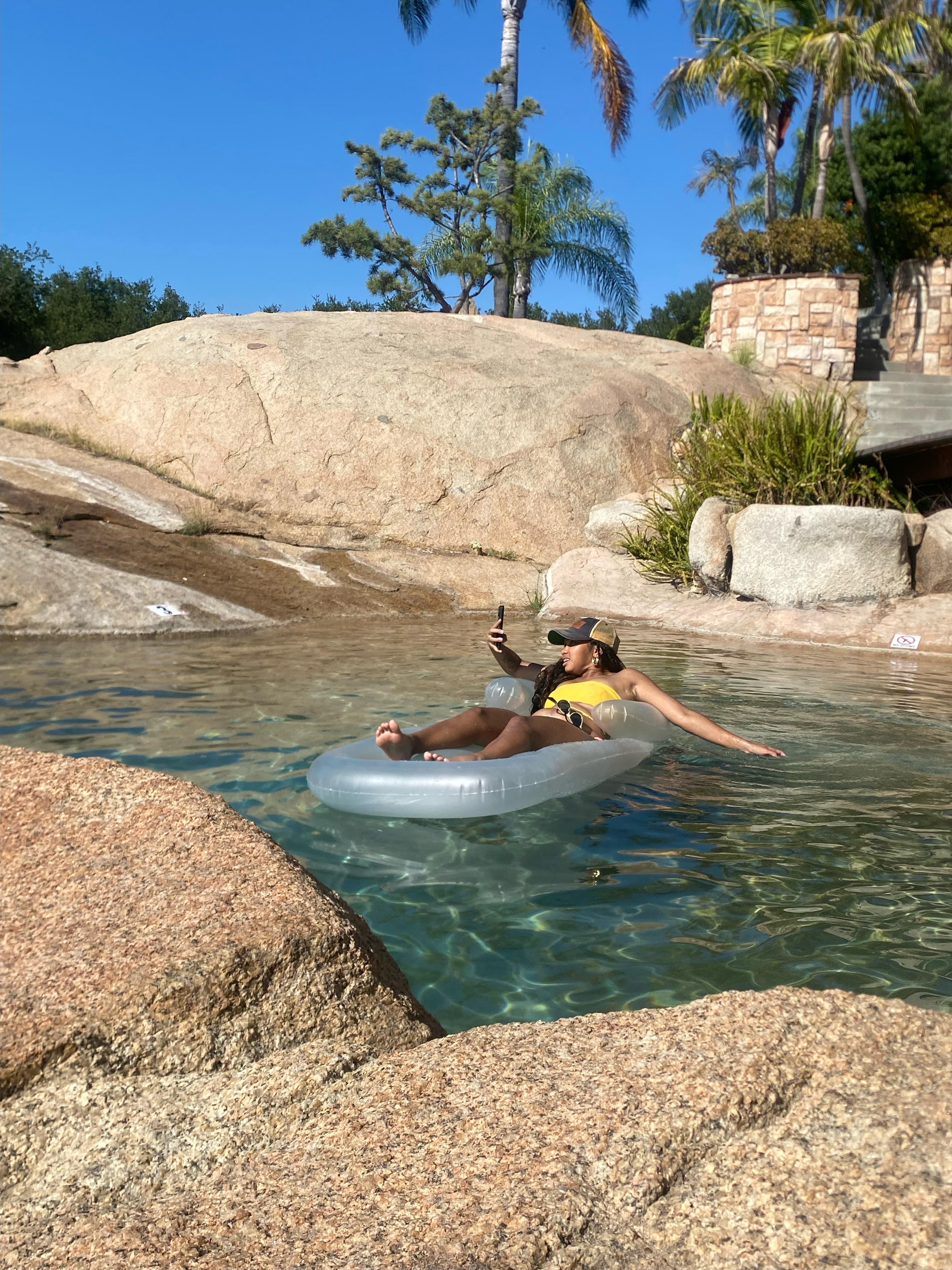 Relaxing in the Boulder pool