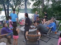Very large, lovely firepit area. BBQ also available for your use. Super family-friendly place!