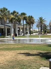 Splash pad at beach village