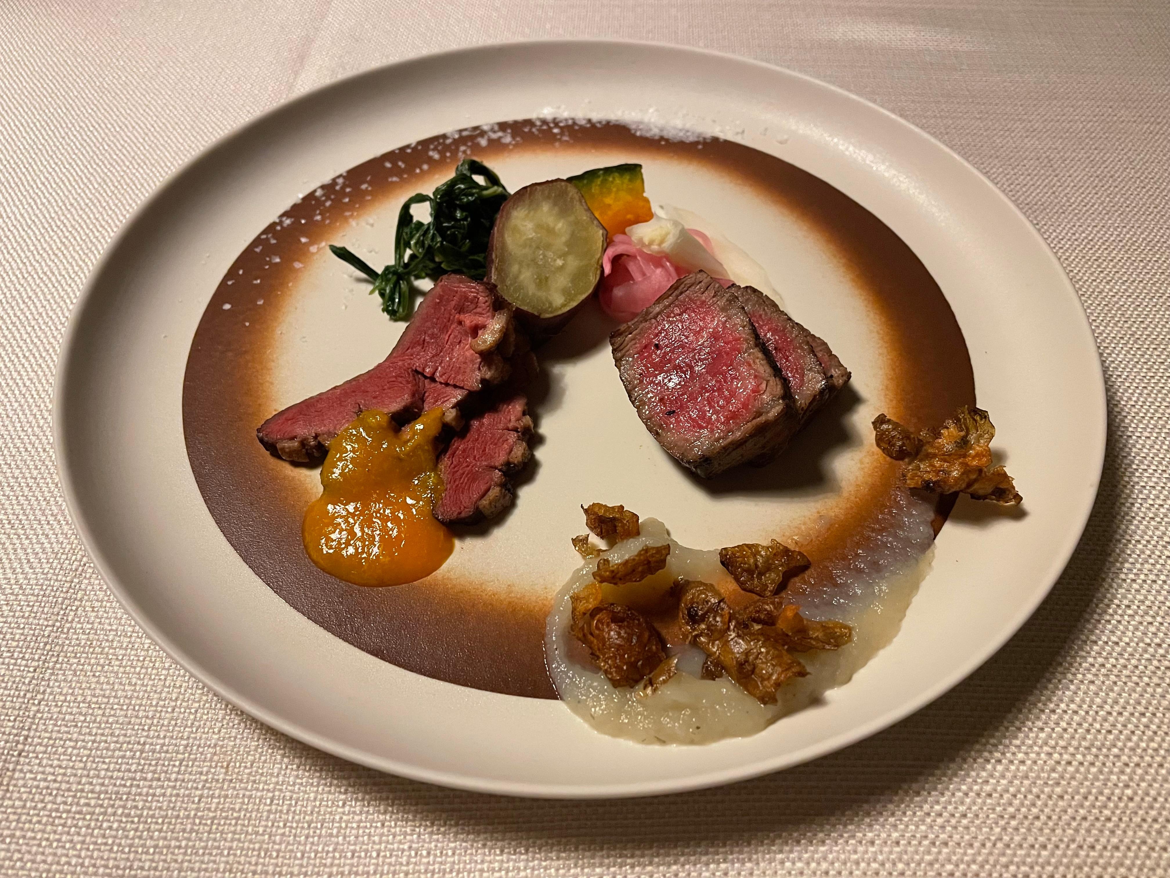 夕食の懐石料理