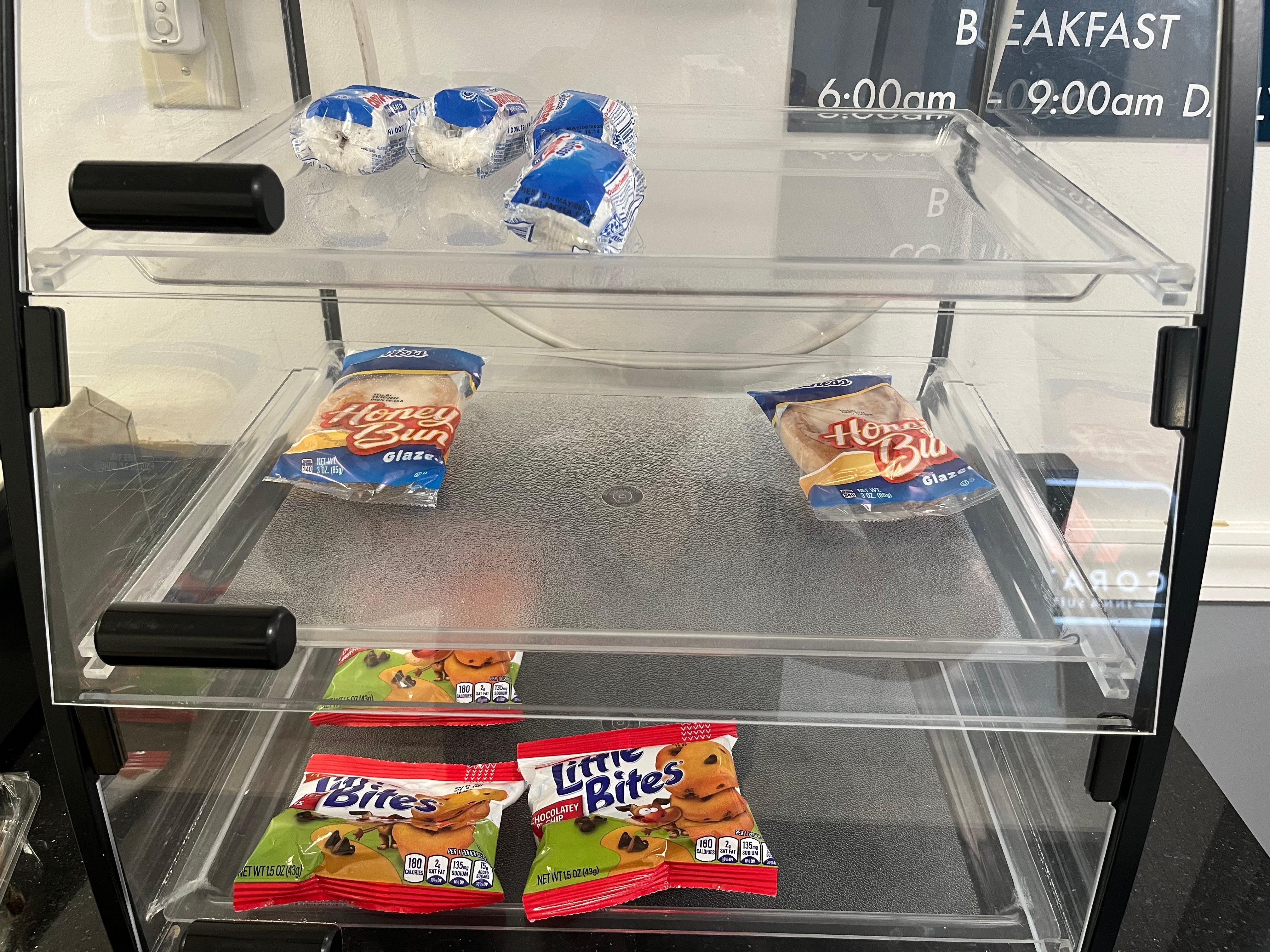 “Continental breakfast “ choices.