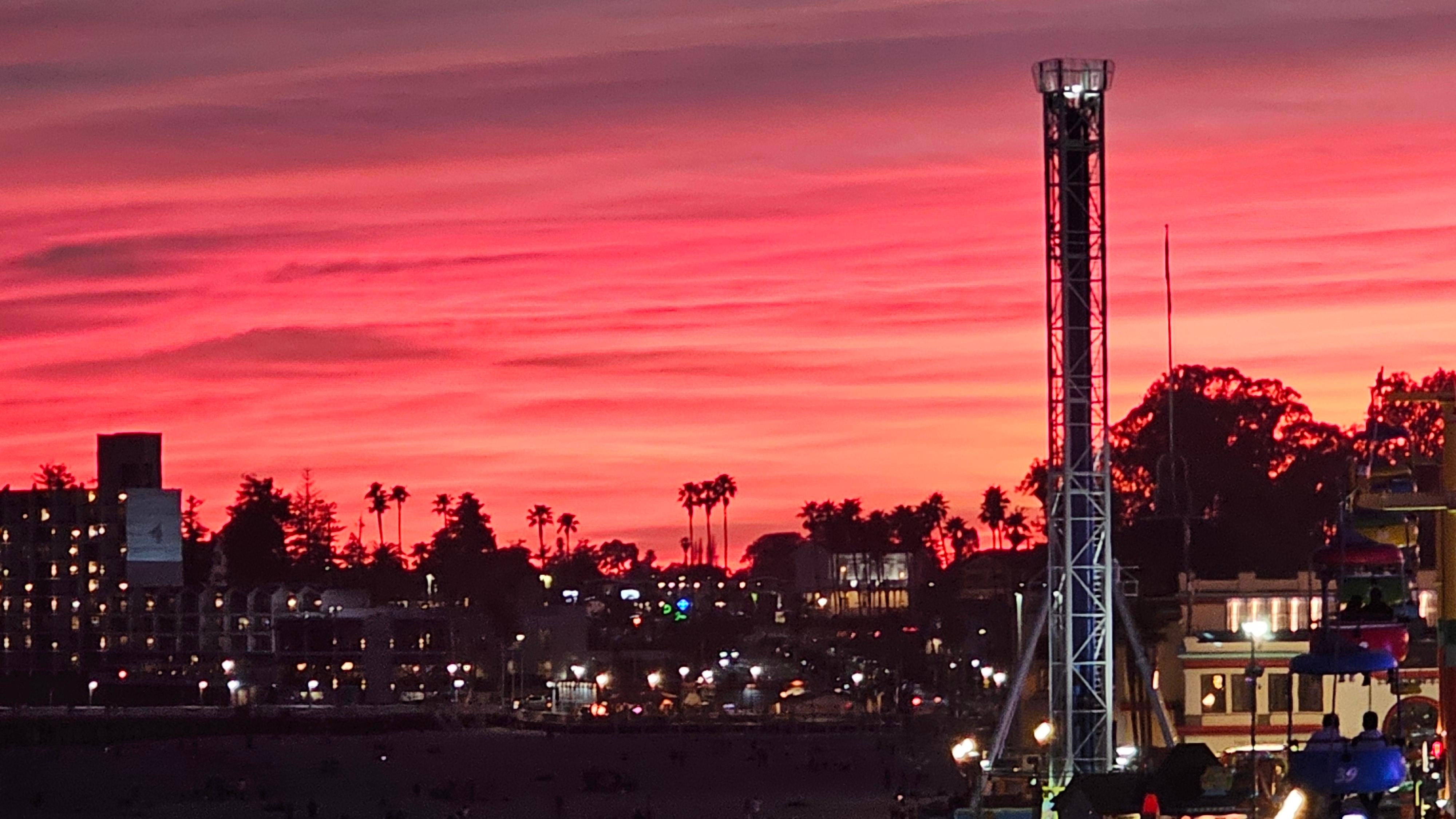 Sunset view from the Dream Wheel on the Boardwalk