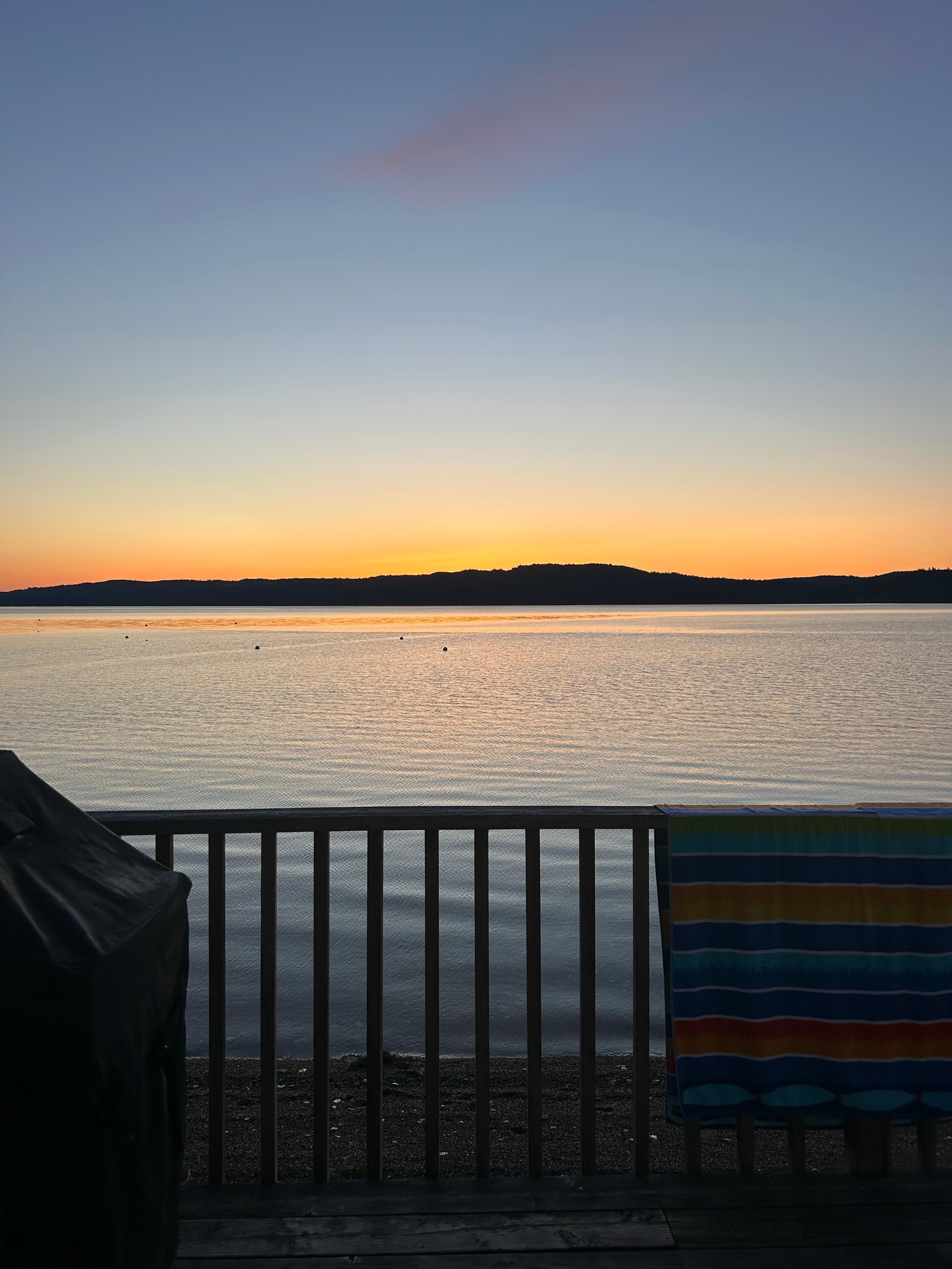 Sunrise from the deck