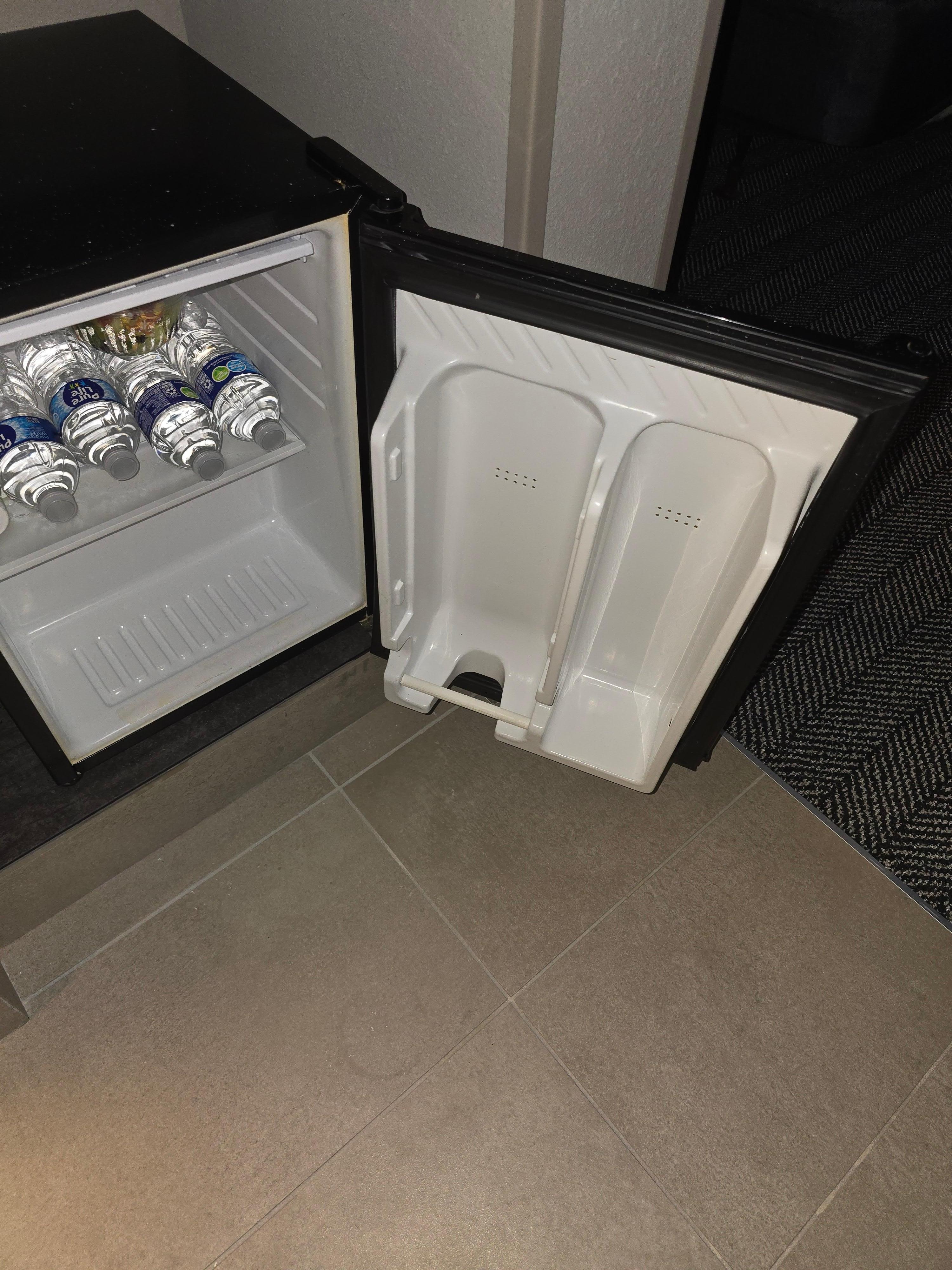 Too small and the bottles of water kept rolling out of it.