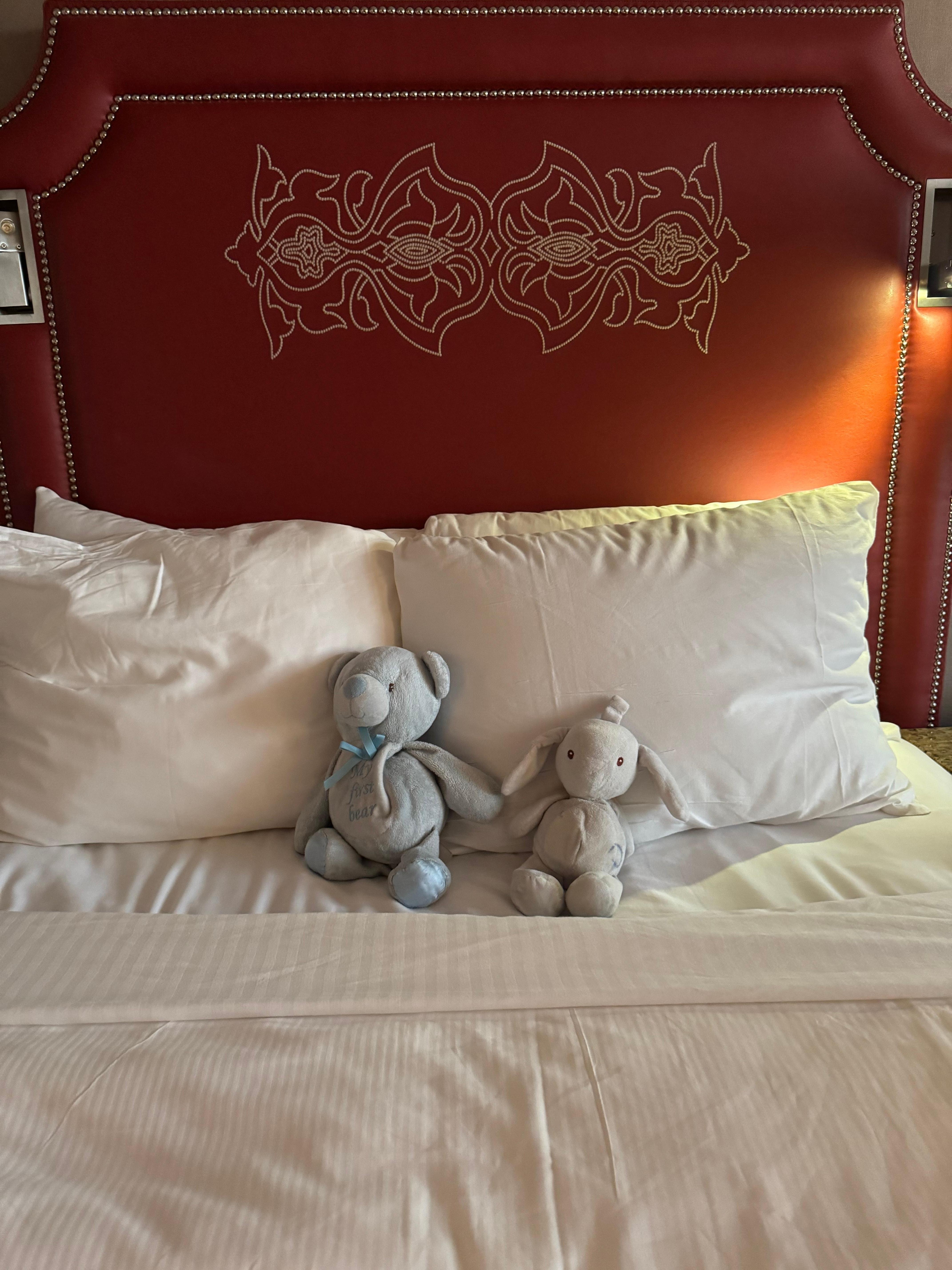 Staff so kindly made the beds & put our sons stuffed animals on the bed  