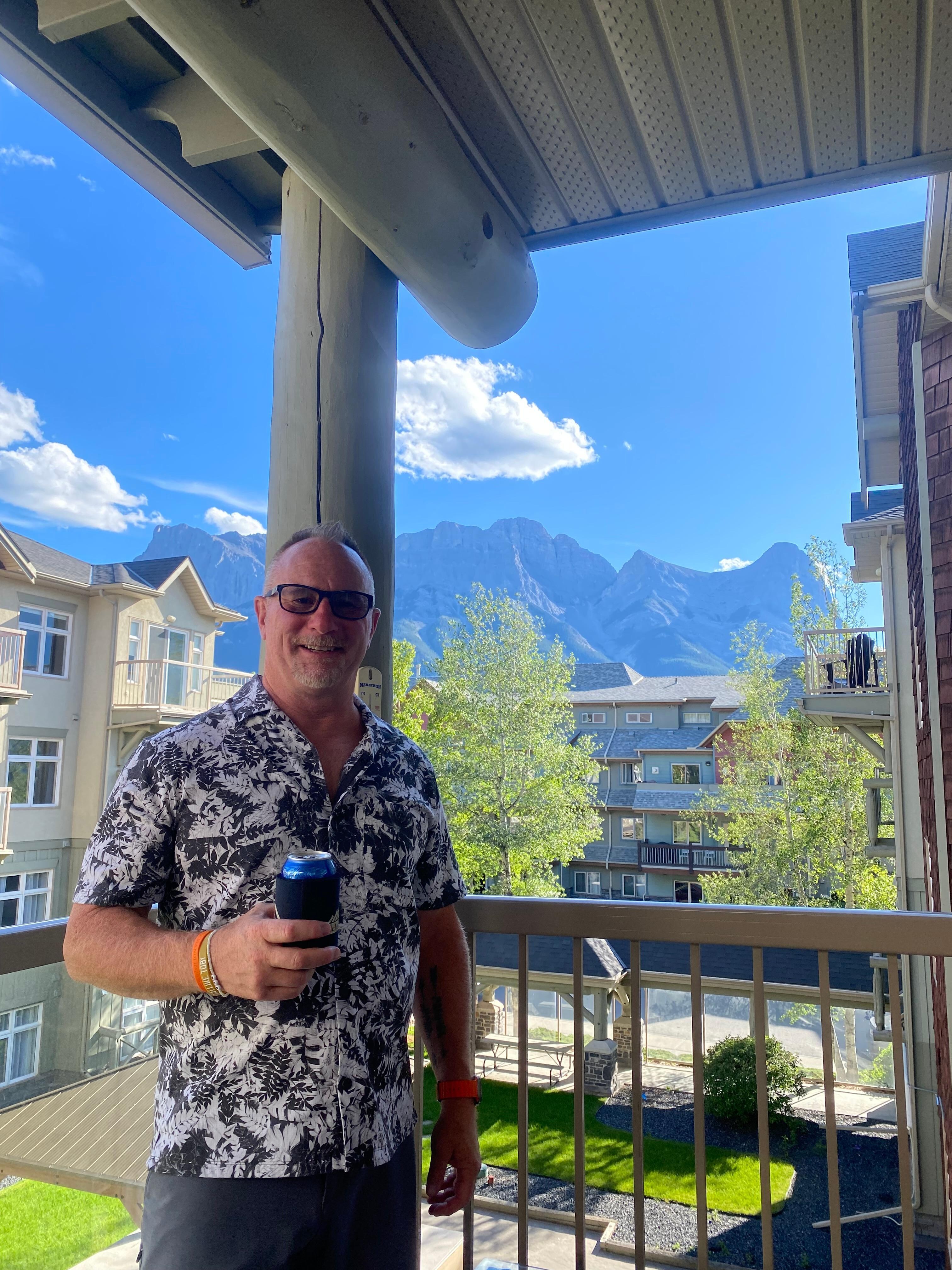 Relaxing on the balcony what a view