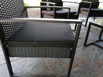 Spider webs on chairs
