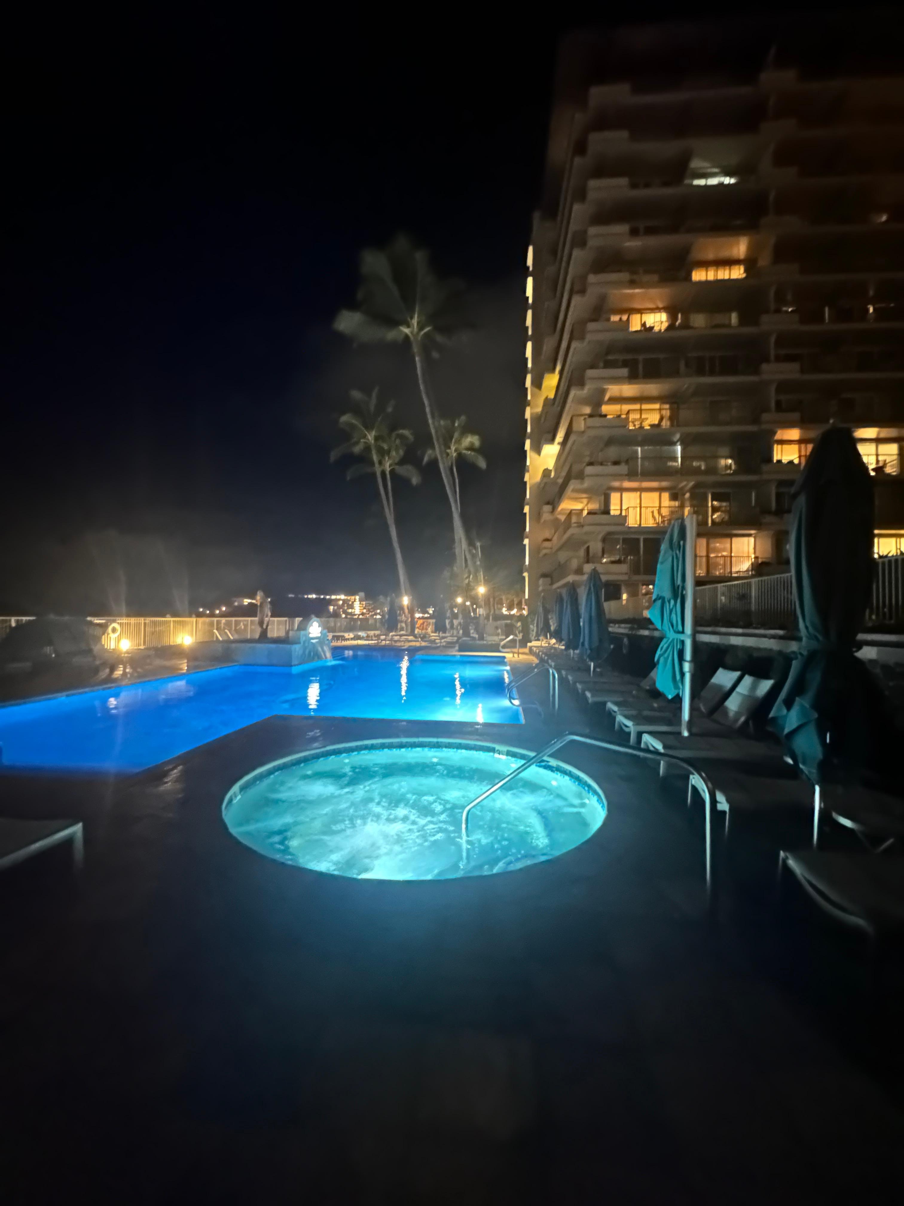 Last night at the pool and hot tub…beautiful!