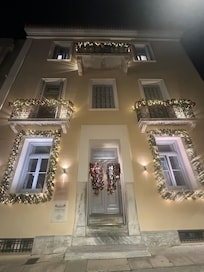 Front of the hotel from the street