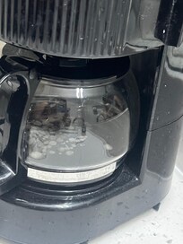 Mold in the coffee left there