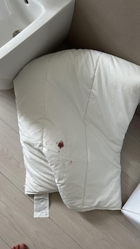 Blood stained blanket