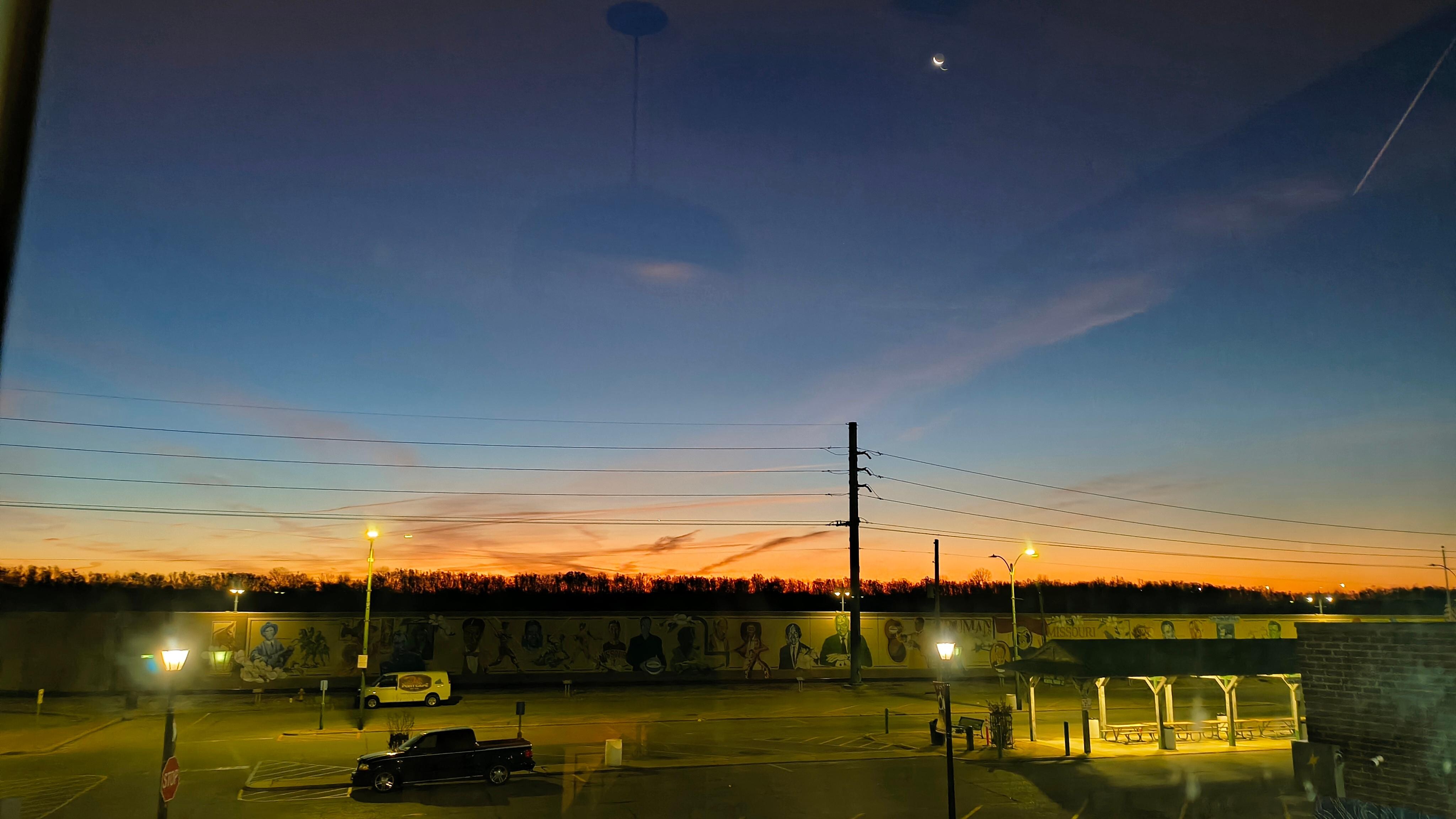 Sunrise view from the dining room window 