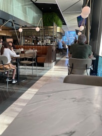 The dining room and bar