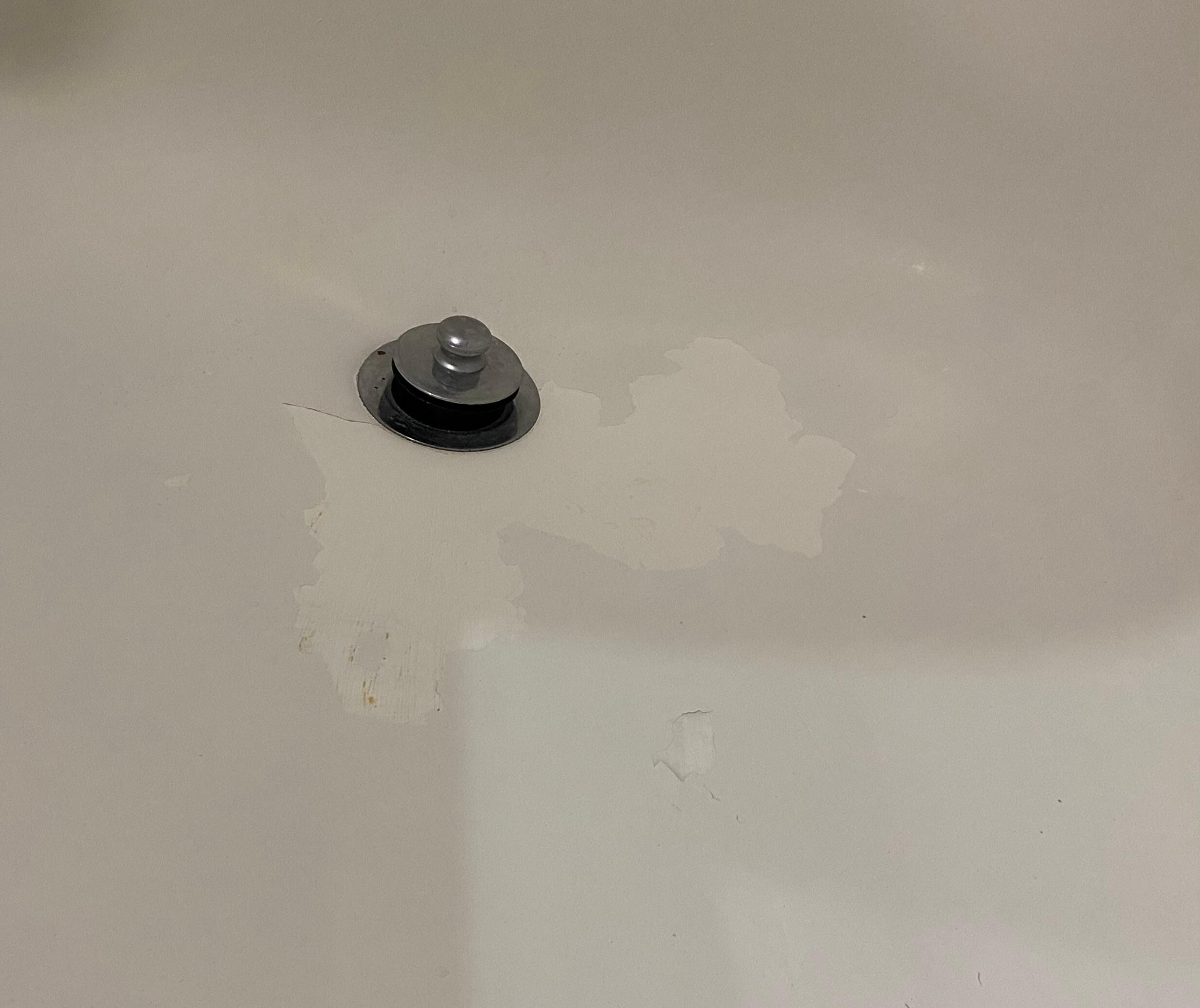 Paint peeling off bathtub 