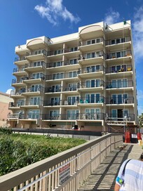 short boardwalk to beach