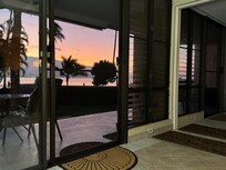 View from the living room of morning sunrise