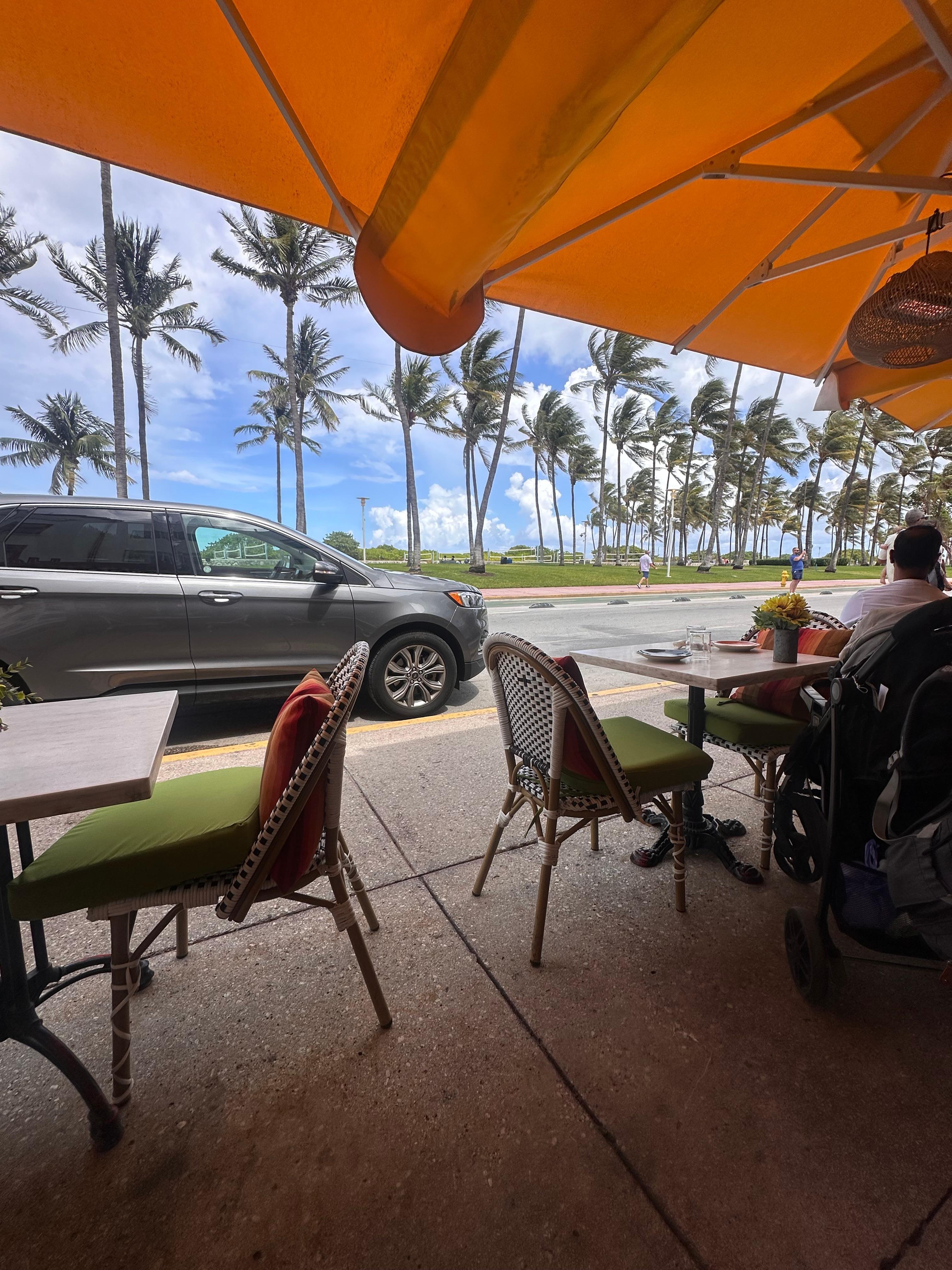 From the restaurant outside The Colony.