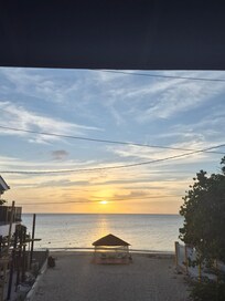 La puesta del sol desde el balcón