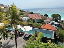Top floor pool and bar. This was our view from the room.