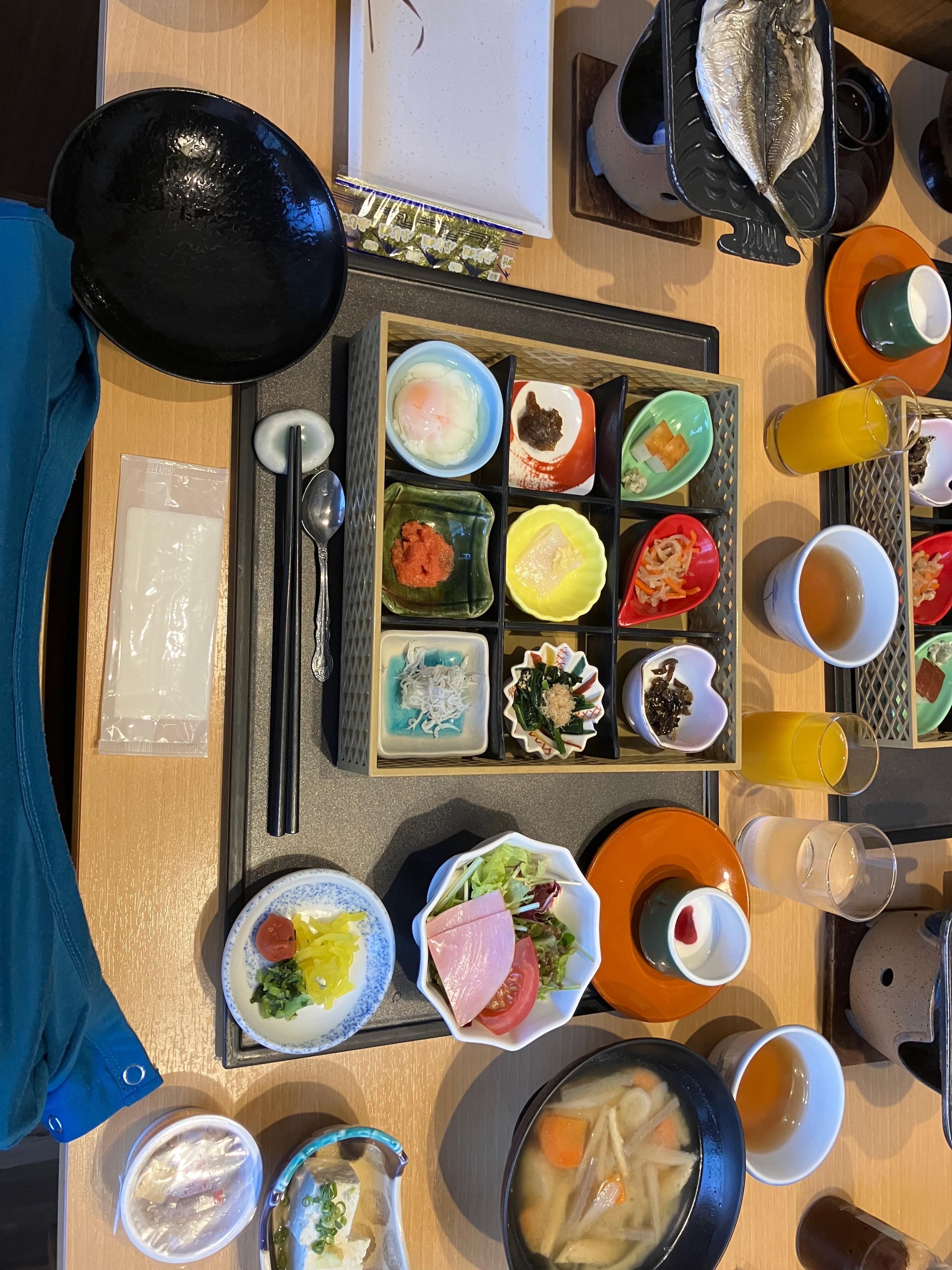 朝ごはんも充実していました。全て美味しくいただきました!