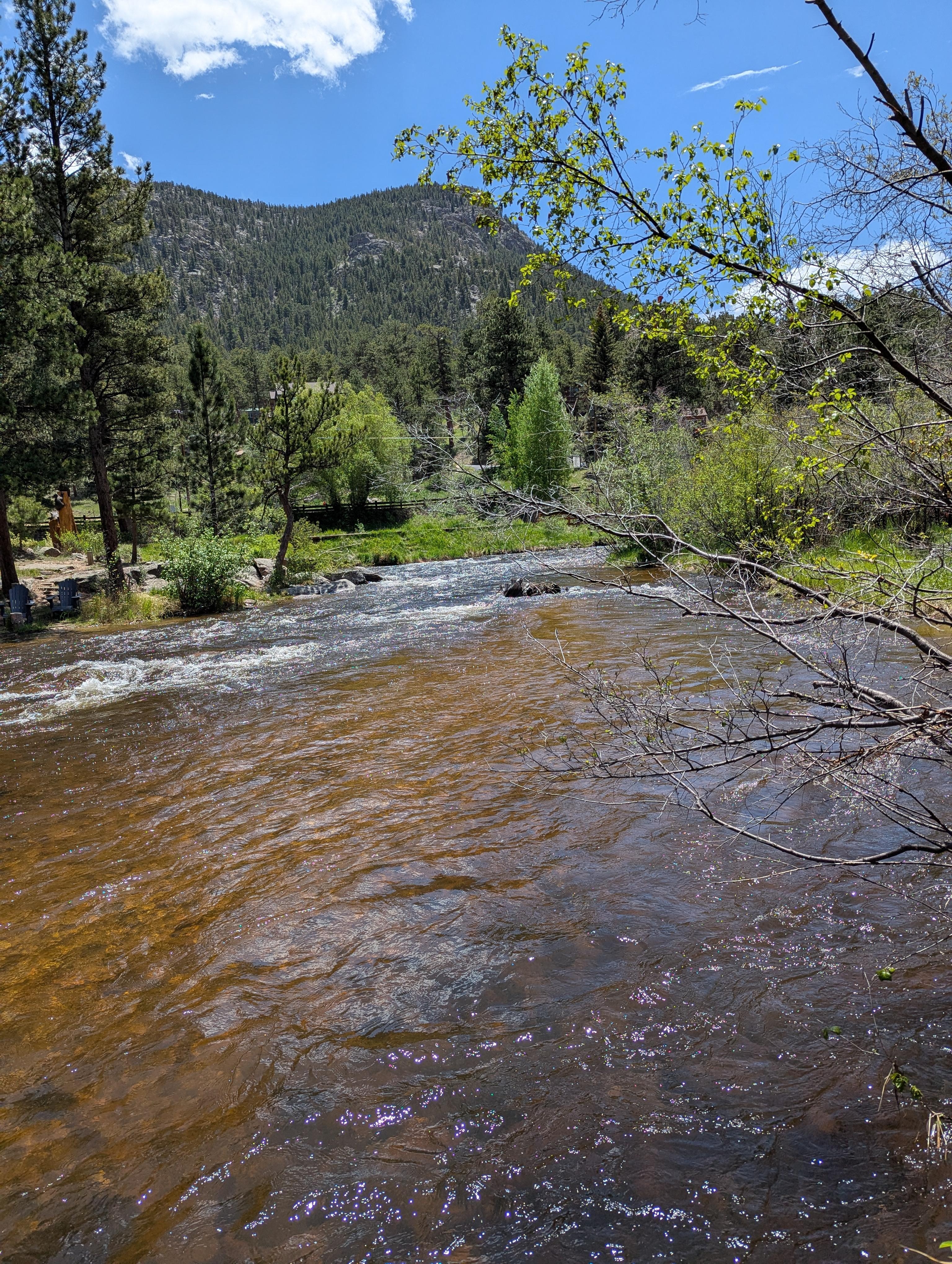 River behind the property 