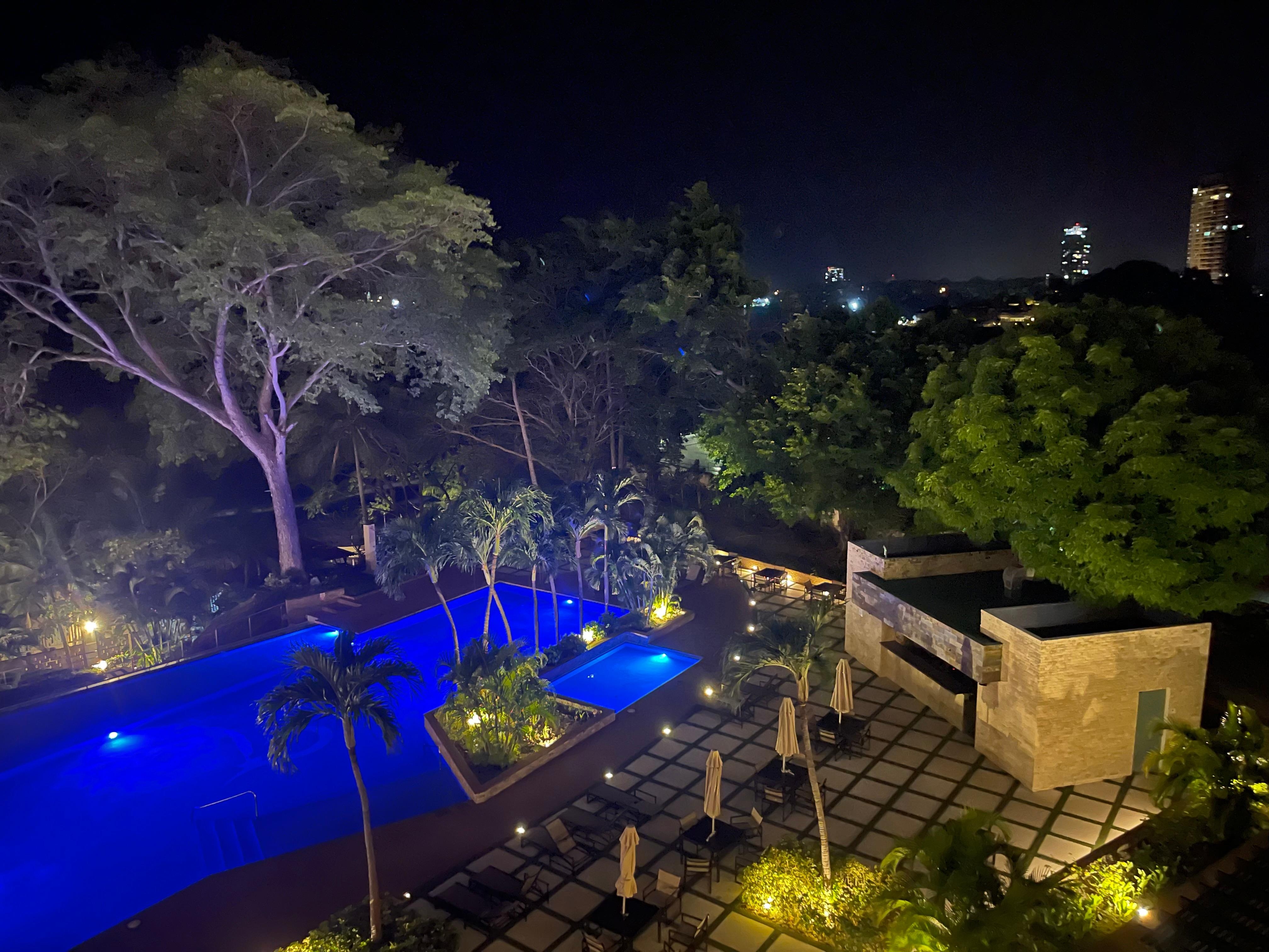 Night view from balcony 
