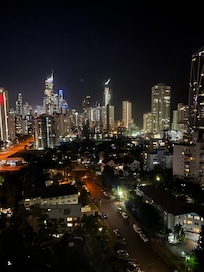 At night time from the balcony