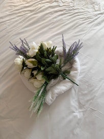 A nice touch on the bed at arrival.